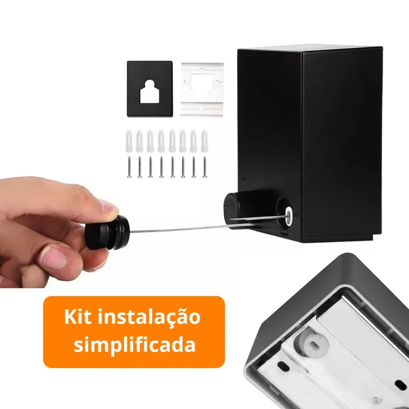 Varal Tazzi Invisível Retrátil de Aço inox